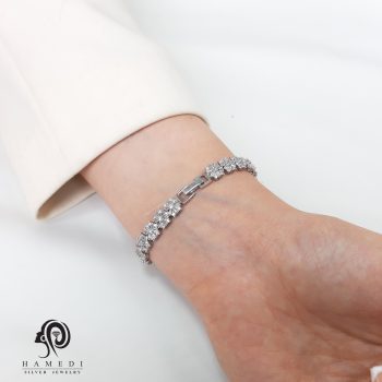 دستبند زنانه جواهری نقره مدل BI S1