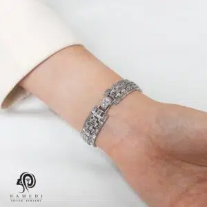 دستبند جواهری نقره زنانه مدل BI E6
