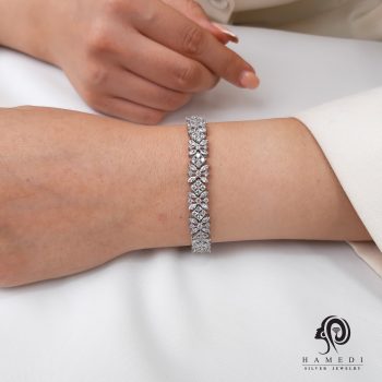 دستبند جواهری نقره زنانه مدل BIL K2