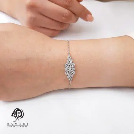 دستبند نقره زنانه زنجیری مدل BEC S1
