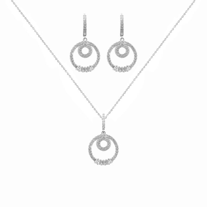 نیم ست زنانه مجلسی نقره حامدی مدل NI E11