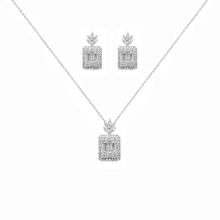 نیم ست زنانه مجلسی نقره حامدی مدل NI E8