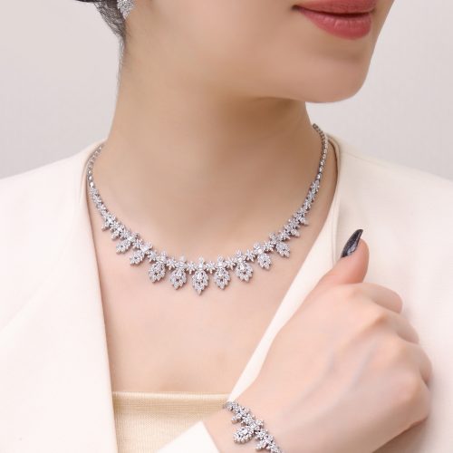 سرویس نقره زنانه جواهری مجلسی مدل SI F24