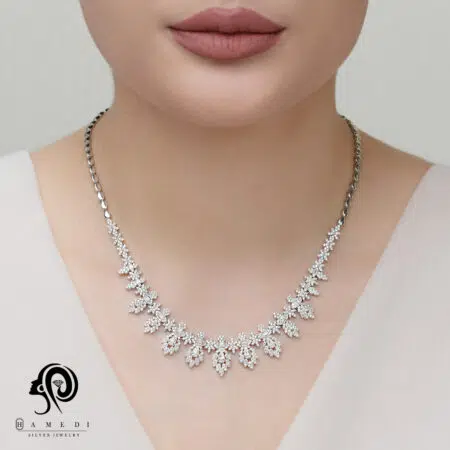 سرویس نقره زنانه جواهری مجلسی مدل SI F24