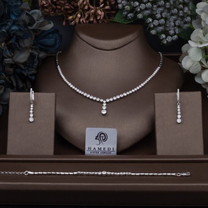 سرویس نقره زنانه مجلسی فلاور مدل SI R8