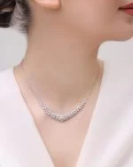 گردنبند نقره زنانه مجلسی لوکس و شیک مدل KIC F1