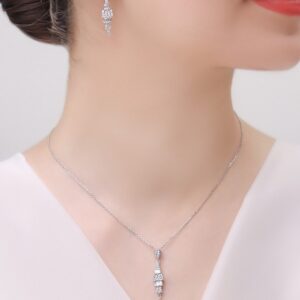 نیم ست ظریف نقره زنانه مدل NI E18