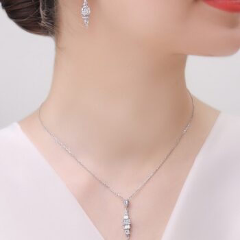 نیم ست ظریف نقره زنانه مدل NI E18