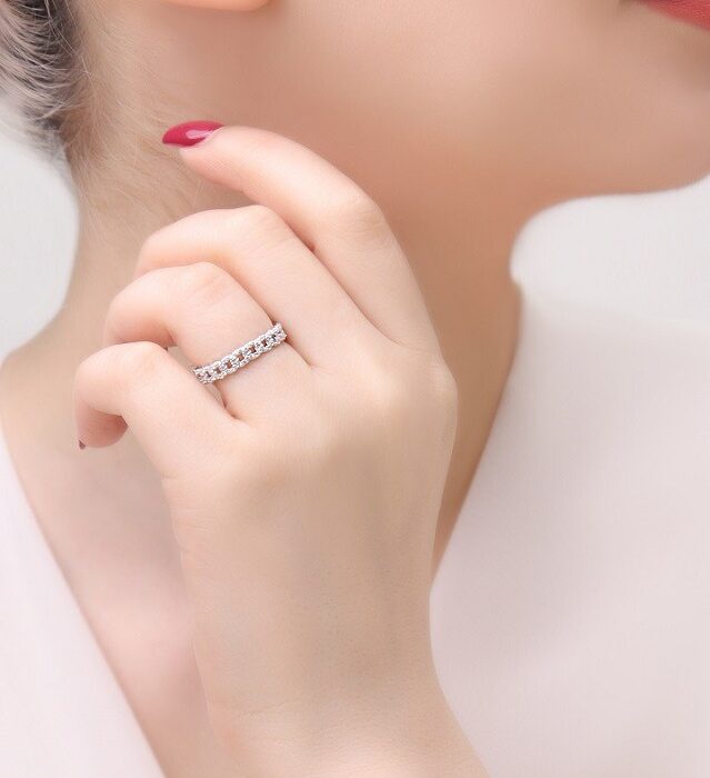 انگشتر نقره زنانه حلقه مدل RE B36