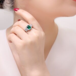 انگشتر نقره زنانه نگین رنگی مجلسی مدل RI R25