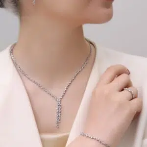 سرویس نقره زنانه مجلسی جواهری مدل SE B5