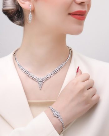سرویس نقره زنانه مجلسی جواهری مدل SI S3