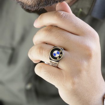 انگشتر مردانه نقره طرح BMW مدل REM T1