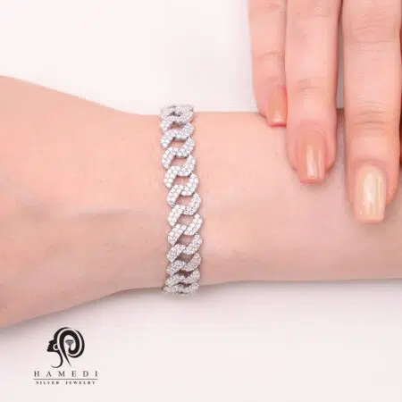 دستبند نقره زنانه طرح کارتیه مدل BI B10