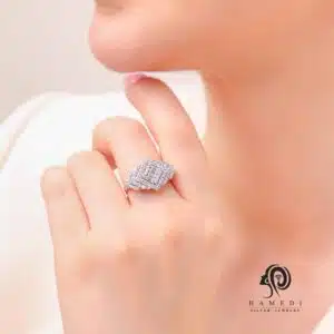 انگشتر نقره زنانه لوکس مدل RIL E30