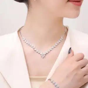 سرویس نقره زنانه جواهری جدید مدل SI F22