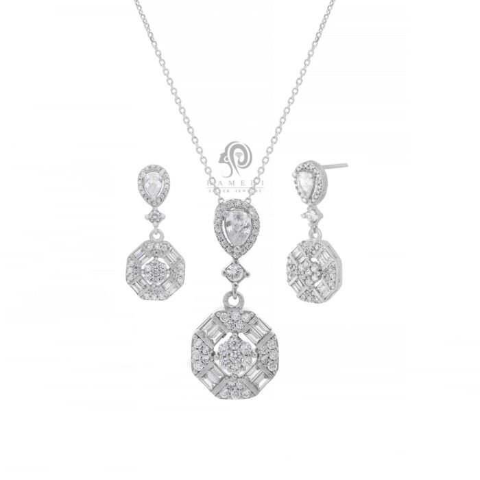 نیم ست نقره زنانه مجلسی مدل NI F1