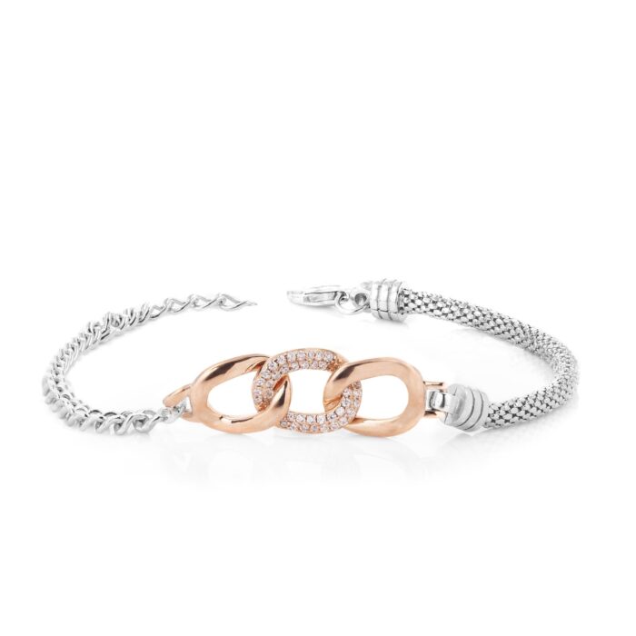 دستبند زنانه نقره وراجیو مدل BE B2 X