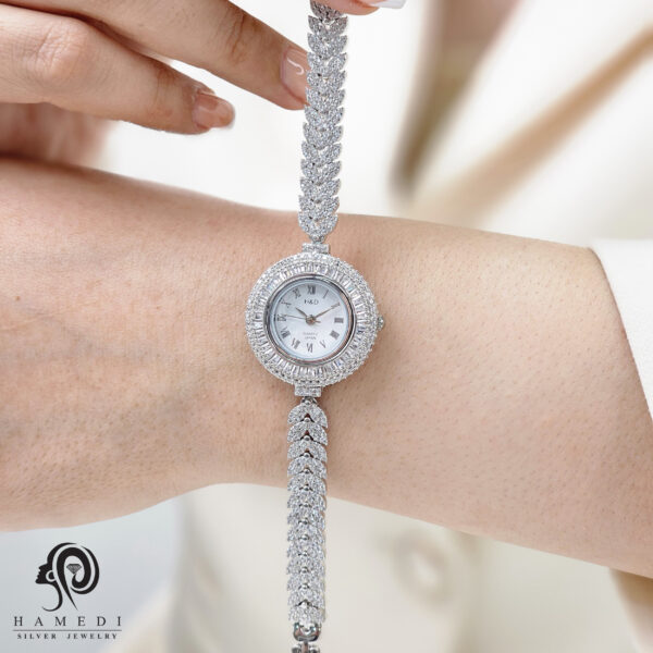ست ساعت و دستبند نقره زنانه مدل SWB7