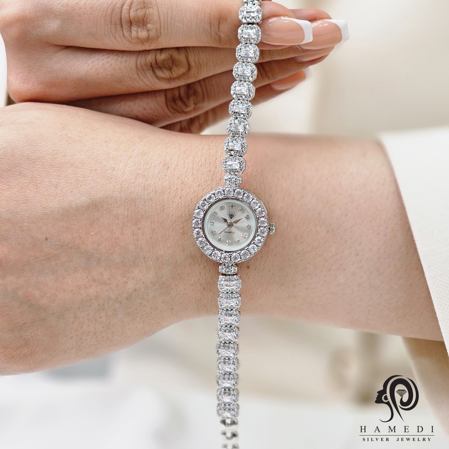 ست ساعت و دستبند نقره زنانه مدل SWB6