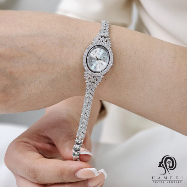 ست ساعت و دستبند نقره زنانه مدل SWB8