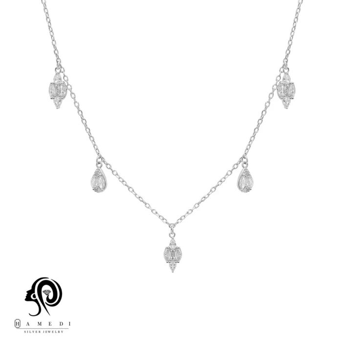 گردنبند نقره زنانه ایتالیایی ظریف مدل KEC A7