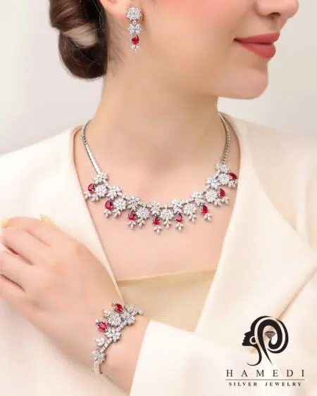 سرویس نقره جواهری عروس مدل SIL R2