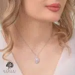 مدال نقره زنانه جواهری مجلسی مدل ME E2