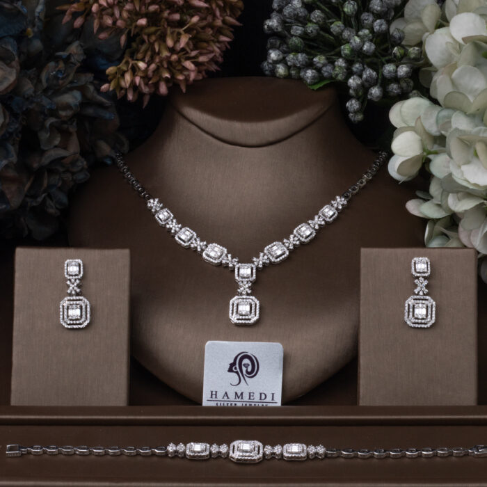 سرویس نقره زنانه طرح امرالد لوکس مدل SIL E1