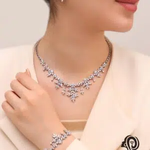 سرویس نقره جواهری عروس مدل SIL K4