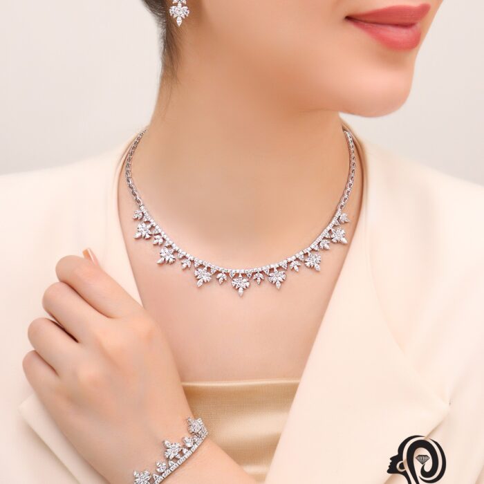 سرویس نقره جواهری عروس مدل SIL K5