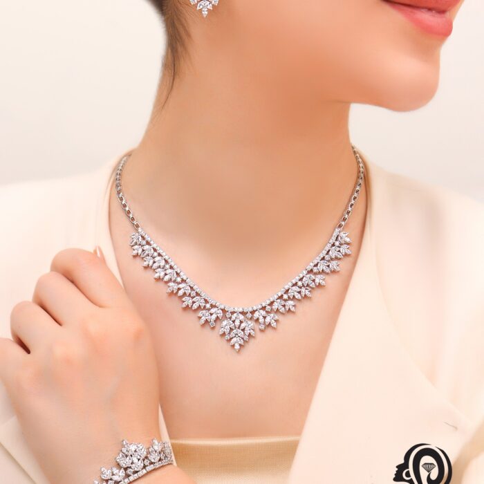 سرویس نقره جواهری عروس مدل SIL K9