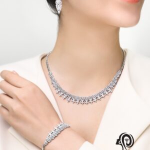 سرویس نقره زنانه مجلسی جواهری مدل SI B21