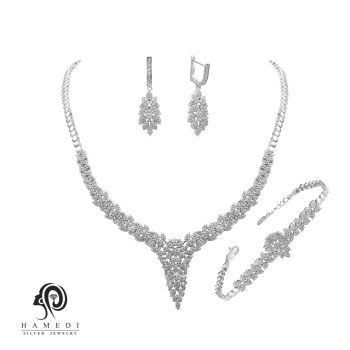 سرویس نقره زنانه مجلسی جواهری مدل SI B36