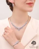 سرویس نقره زنانه جواهری مجلسی مدل SI K3