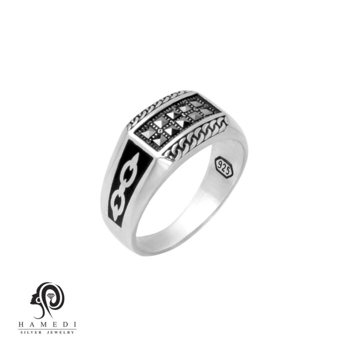 انگشتر نقره مردانه اسپرتی جدید مدل REM H36