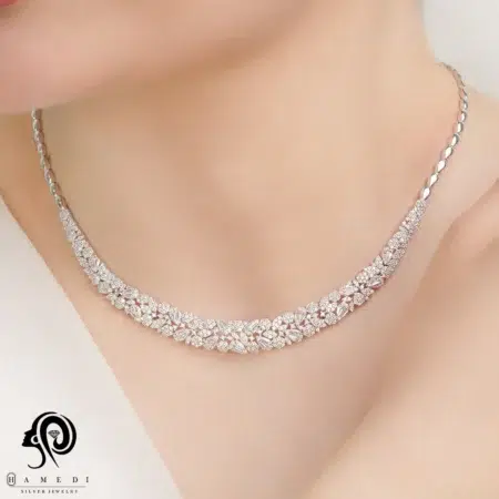 سرویس نقره زنانه جواهری مجلسی مدل SI F49