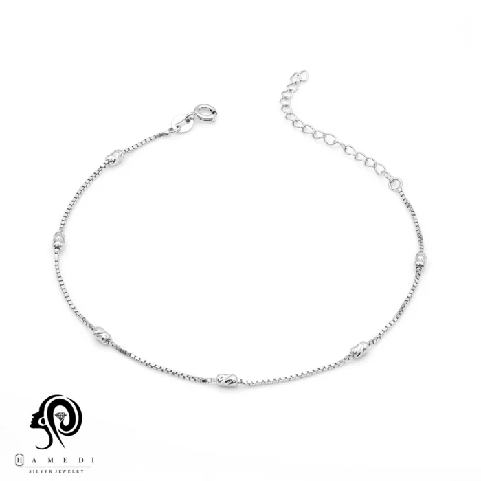 پابند نقره زنانه اسپرتی ساده مدل AE T11