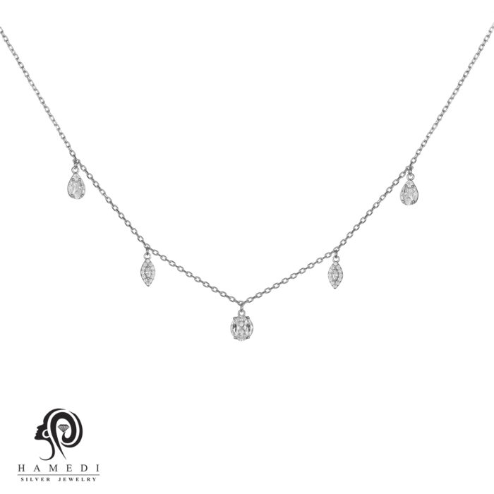 گردنبند نقره زنانه مجلسی ظریف مدل KEC K4