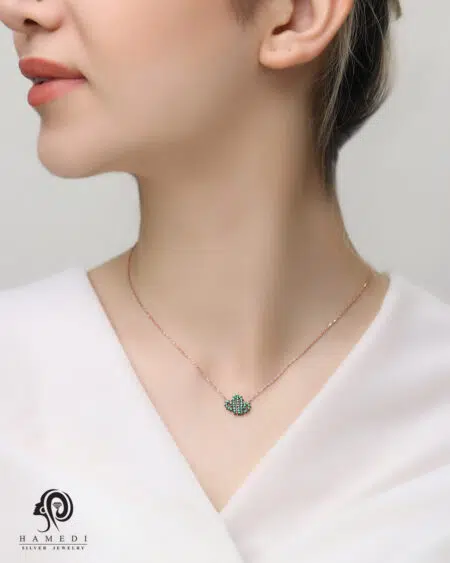گردنبند نقره زنانه طرح کاکتوس مدل KES B10 R
