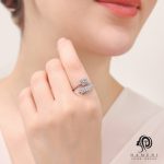 انگشتر نقره زنانه جواهری مجلسی مدل RI E73