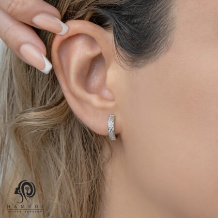 گوشواره نقره زنانه مجلسی شیک مدل EE B68 - 2