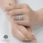 انگشتر نقره زنانه جواهری مجلسی مدل RI S4