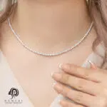 گردنبند نقره زنانه تنیسی مدل KE B2