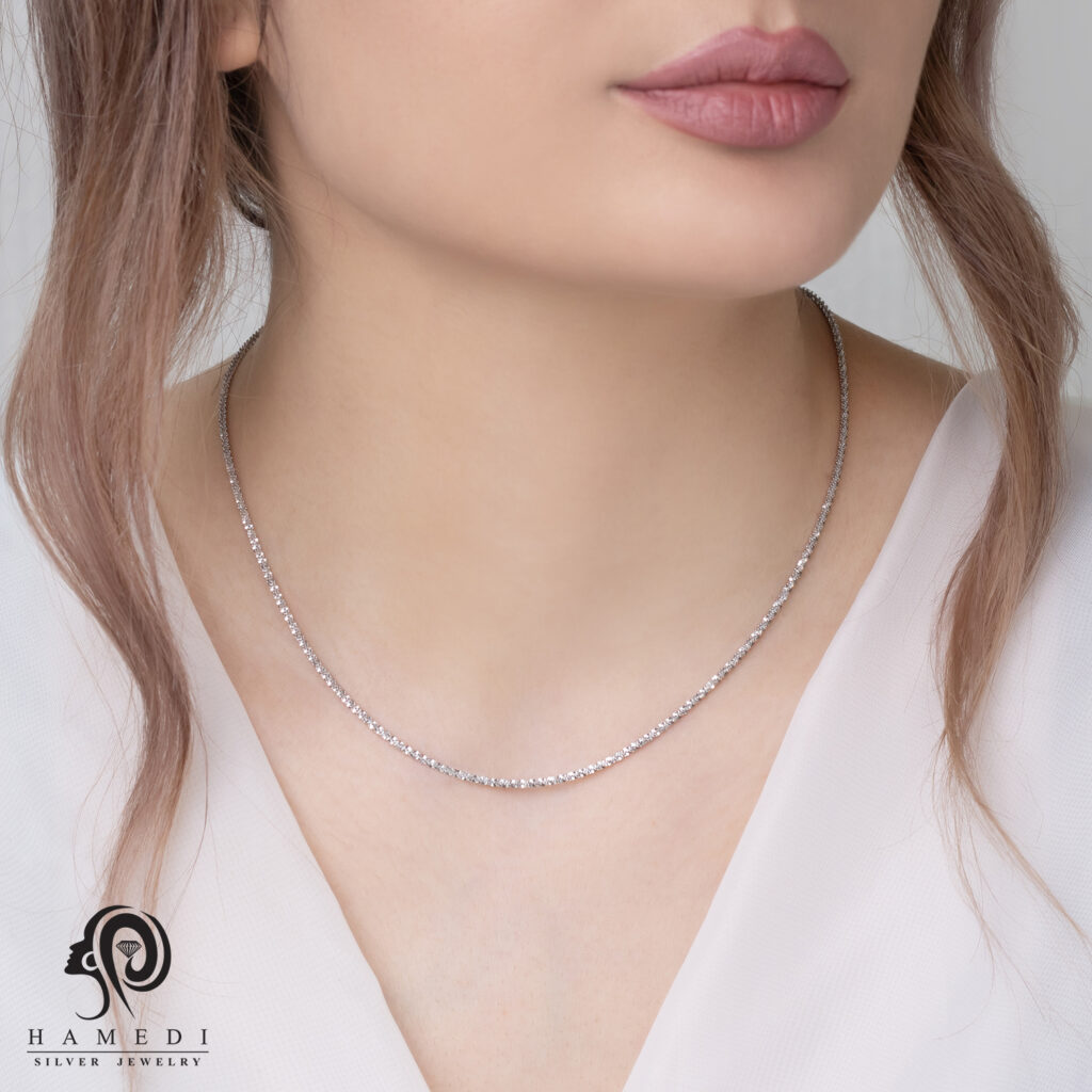 گردنبند نقره زنانه مدل 4