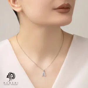 گردنبند نقره زنانه حرف A مدل MI B27