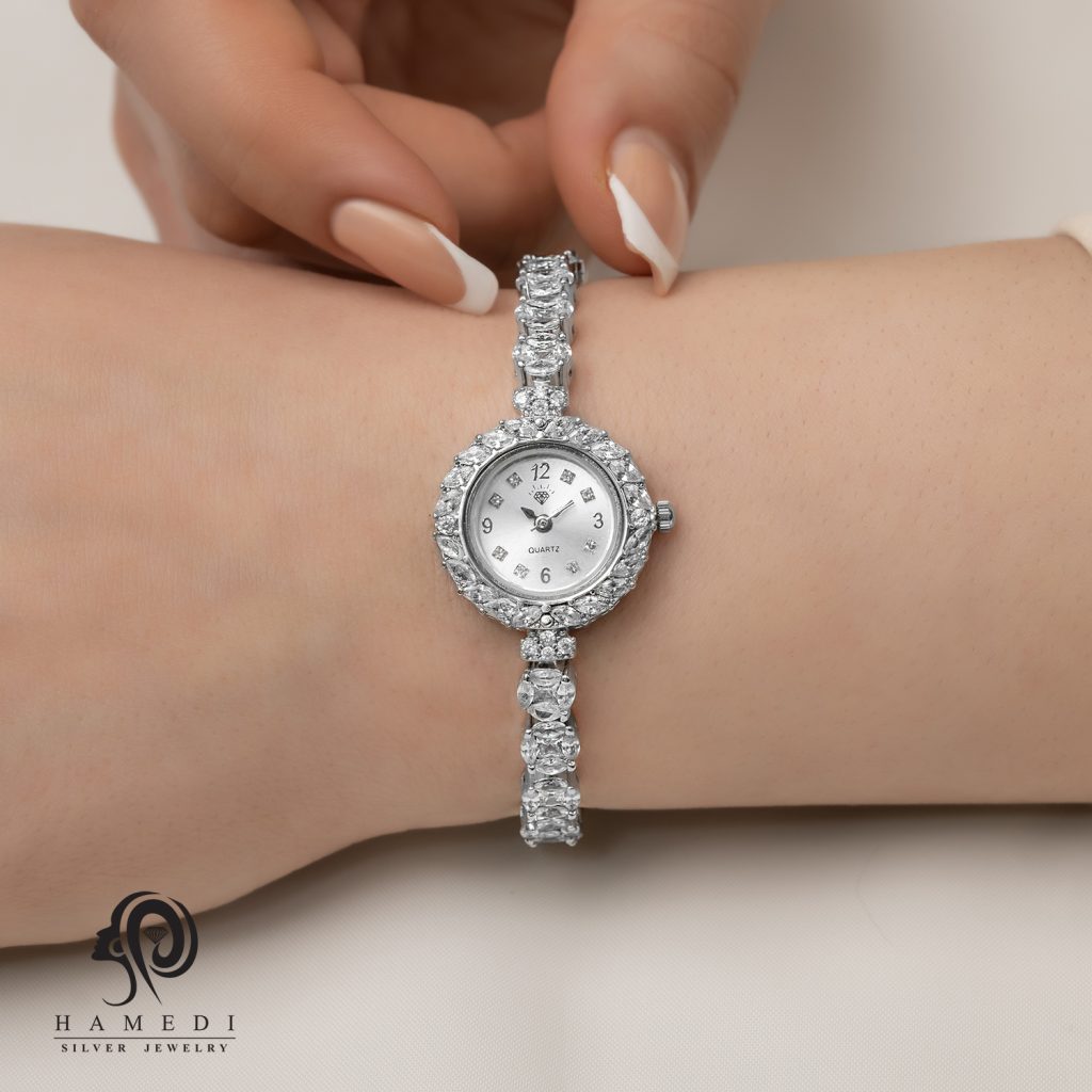 ساعت نقره زنانه جواهری مدل WI L1 M2