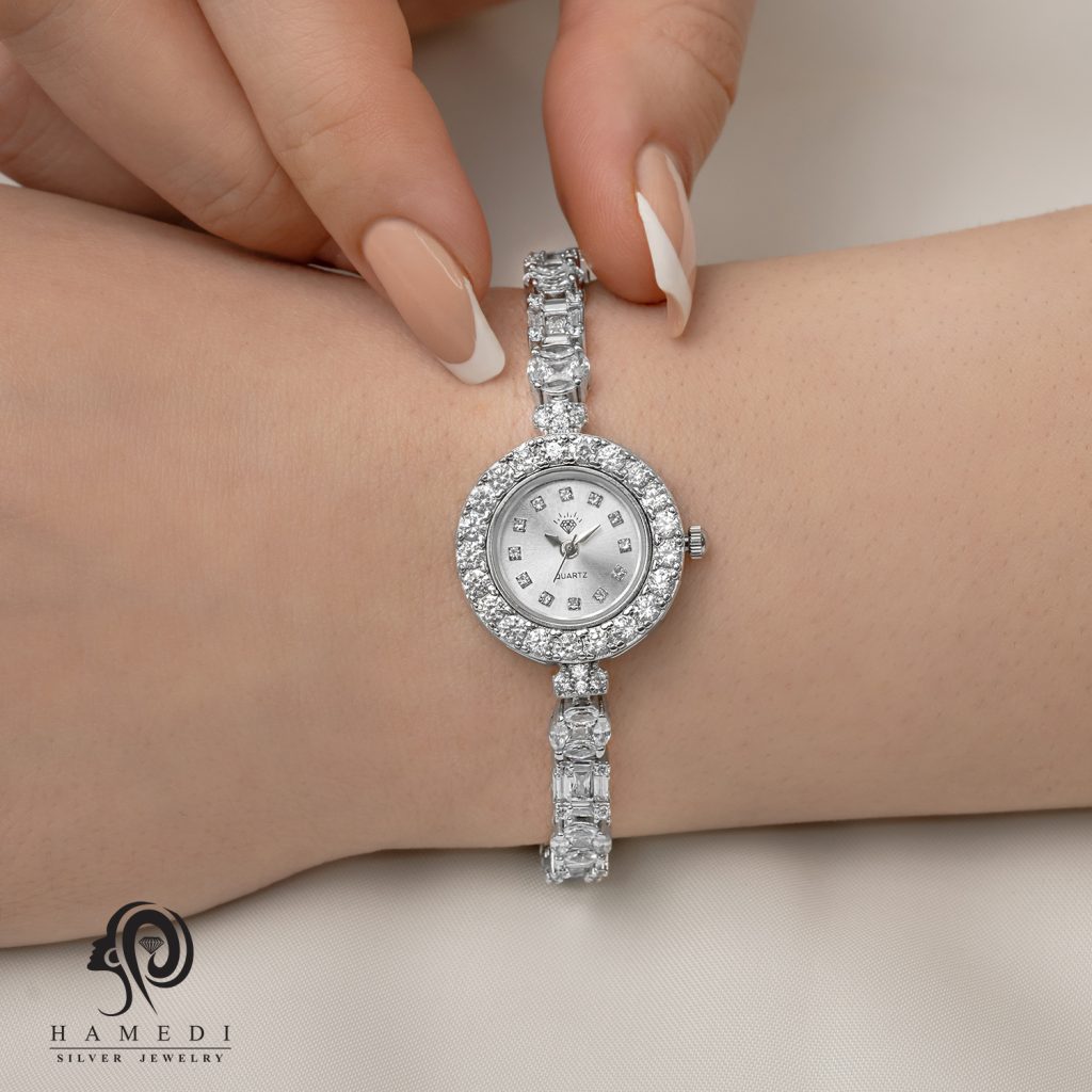 ساعت نقره زنانه جواهری مدل WI X1 B2