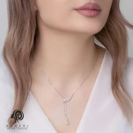 گردنبند نقره زنانه مجلسی ایتالیایی مدل KEC B63