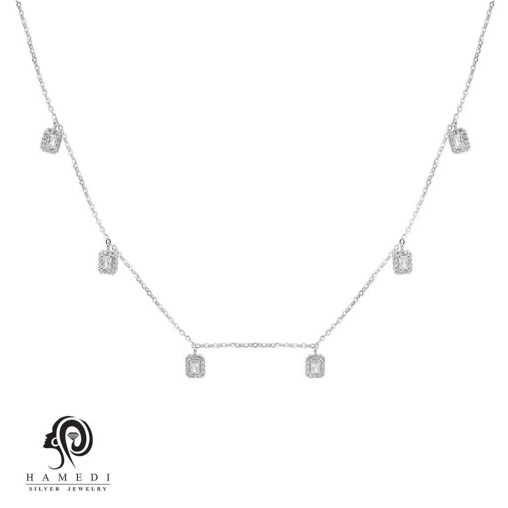 گردنبند نقره زنانه جواهری ایتالیایی مدل KEC E14
